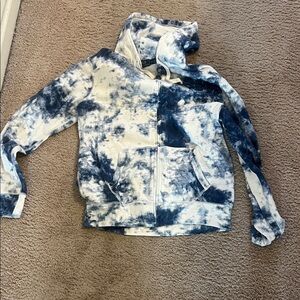Polo Tie-Dye Navy & White Zip Hoodie Jacket